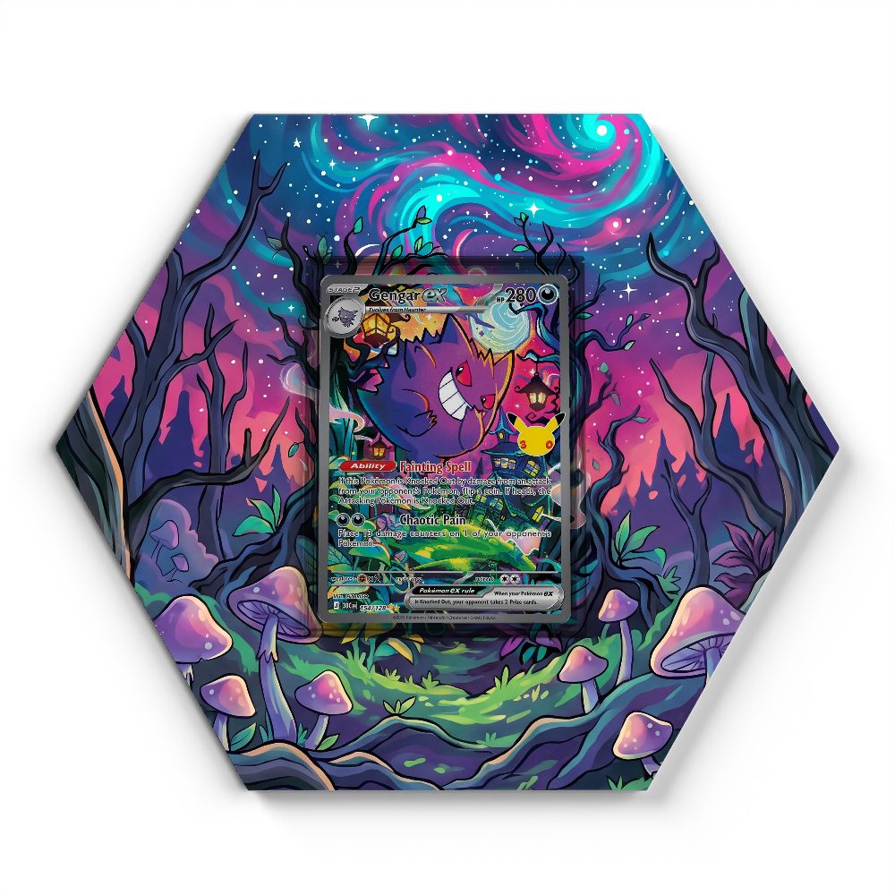 154/128 Gengar ex - Extended Artwork Pokemon Card Display