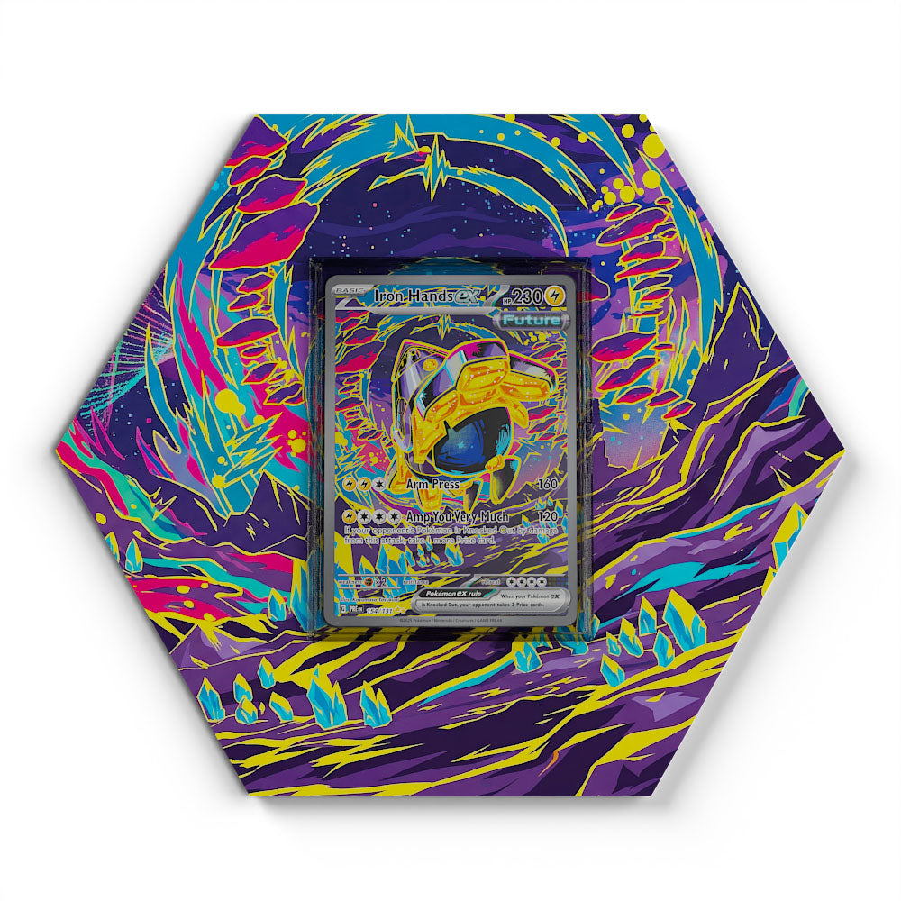 154/131 Iron Hands EX - Extended Artwork Pokemon Card Display