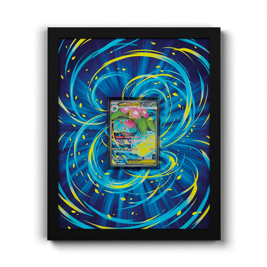 155 Mega Venusaur EX - Extended Artwork Framed Pokemon Card Display