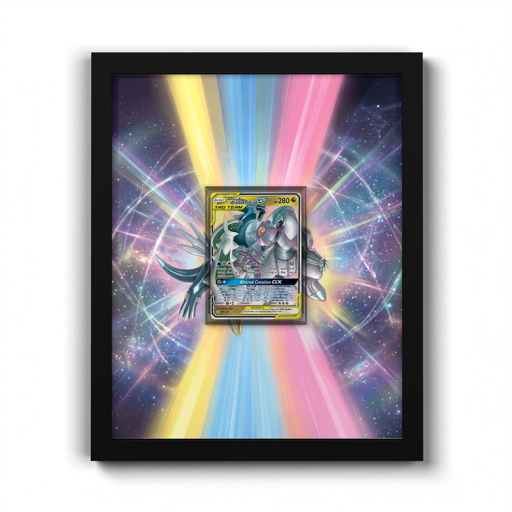 156/236 Arceus, Dialga & Palkia GX - Extended Artwork Pokemon Card Frame