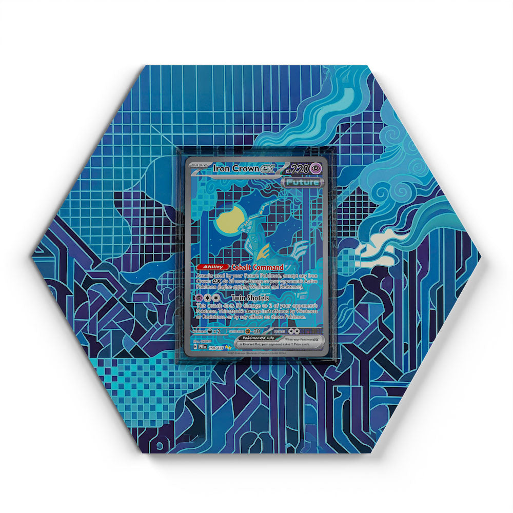 158/131 Iron Crown EX - Extended Artwork Pokemon Card Display