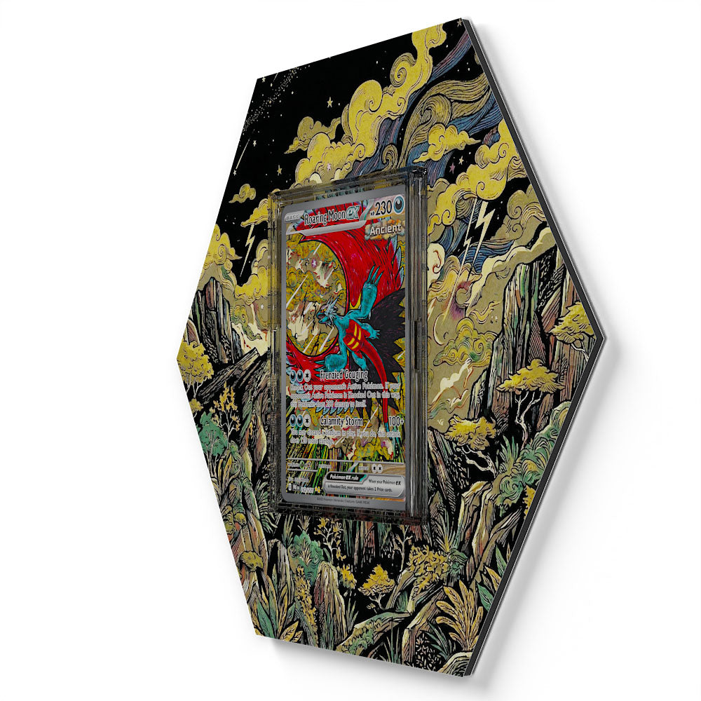 162/131 Roaring Moon EX - Extended Artwork Pokemon Card Display