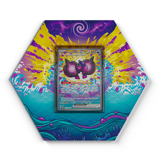 163/131 Pecharunt EX - Extended Artwork Pokemon Card Display