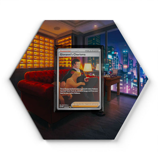 204/165 Giovanni's Charisma - Extended Artwork Pokemon Card Display