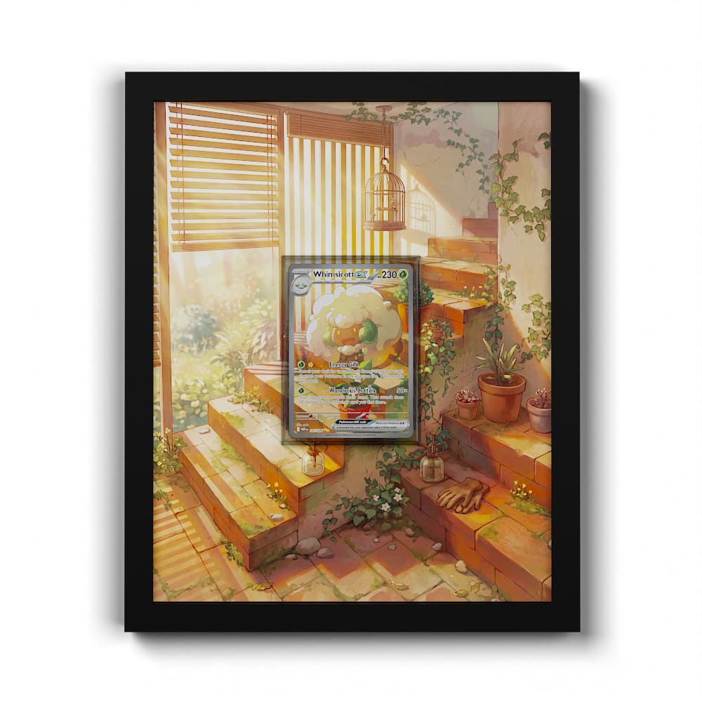 165 Whimsicott EX - Extended Artwork Framed Pokemon Card Display