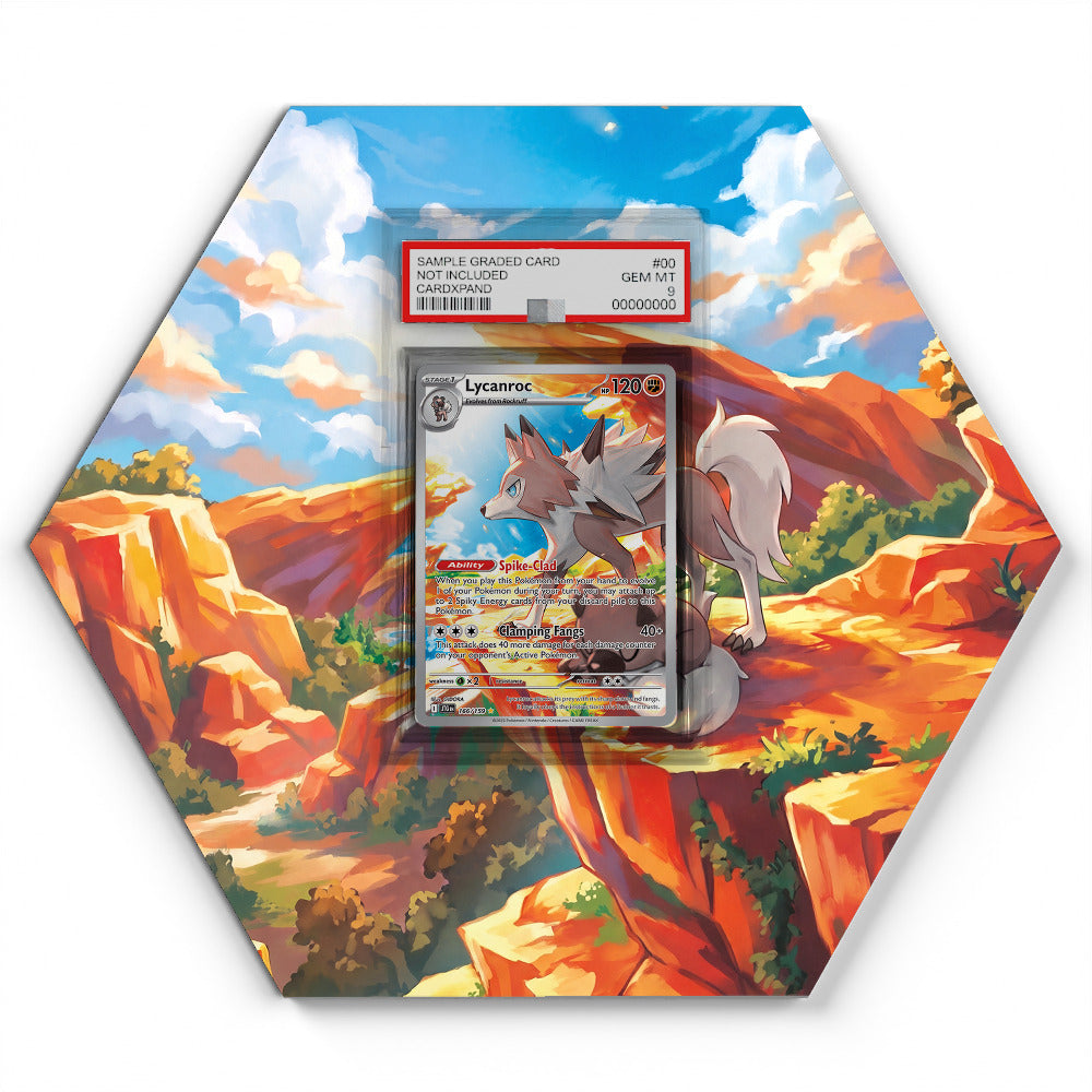 166/159 Lycanroc - Extended Artwork Pokemon Card Display