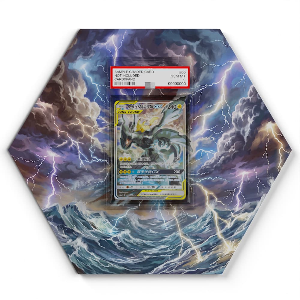 166 Pikachu & Zekrom GX - Extended Artwork Pokemon Card Display