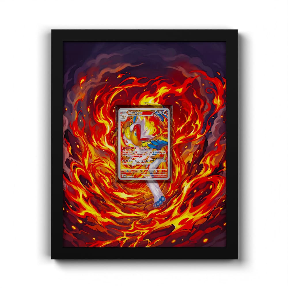 173/167 Infernape - Extended Artwork Framed Pokemon Card Display