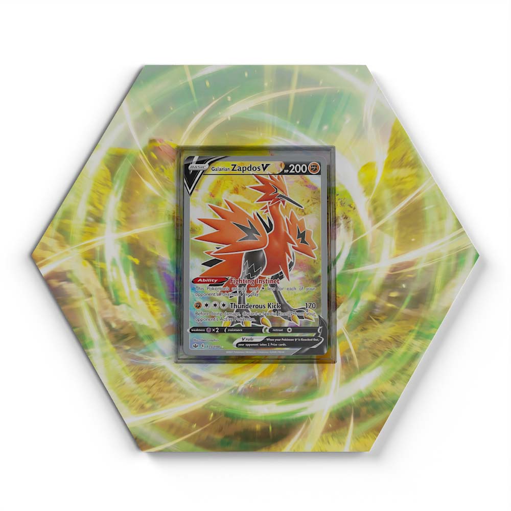 173/198 Galarian Zapdos V - Extended Artwork Pokemon Card Display