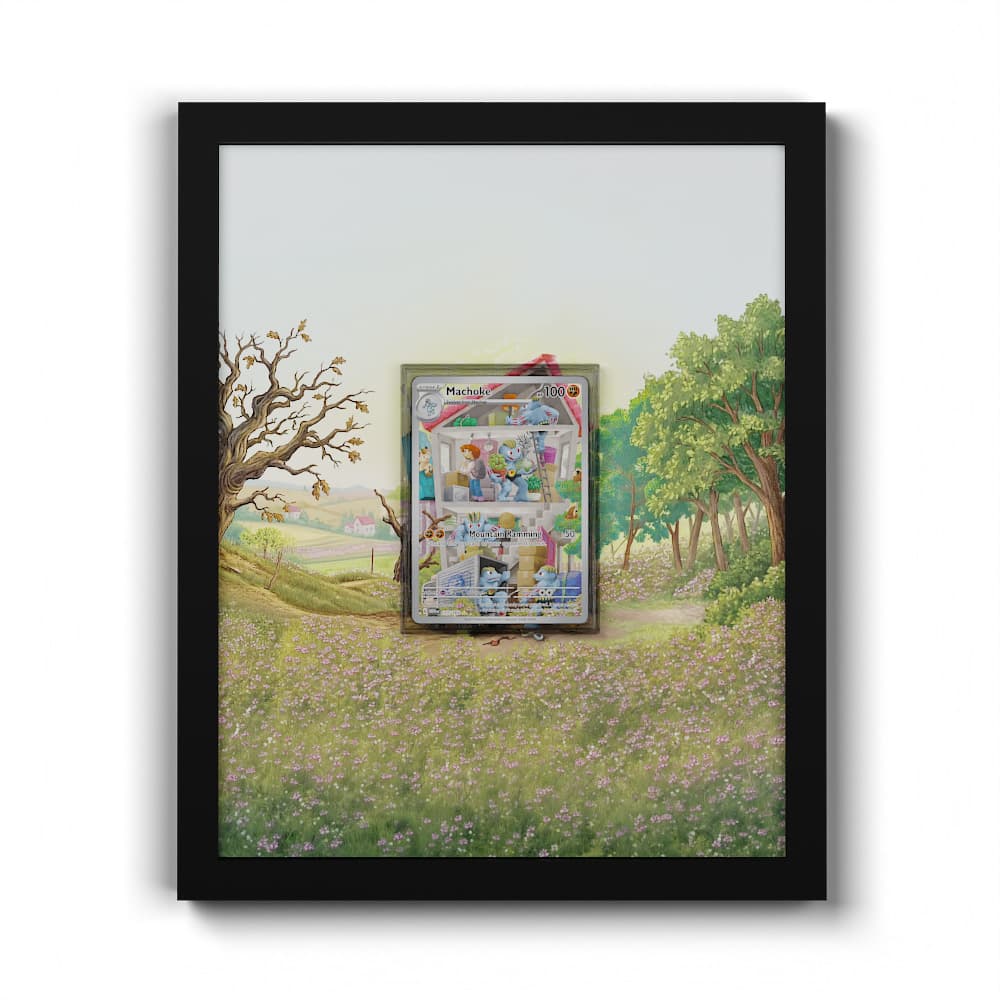 177 Machoke - Extended Artwork Framed Pokemon Card Display