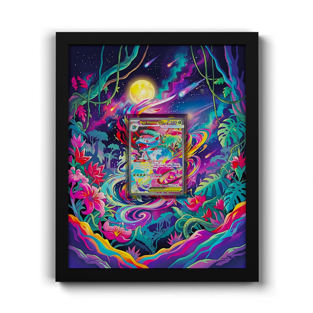177 Mega Venusaur EX - Extended Artwork Framed Pokemon Card Display