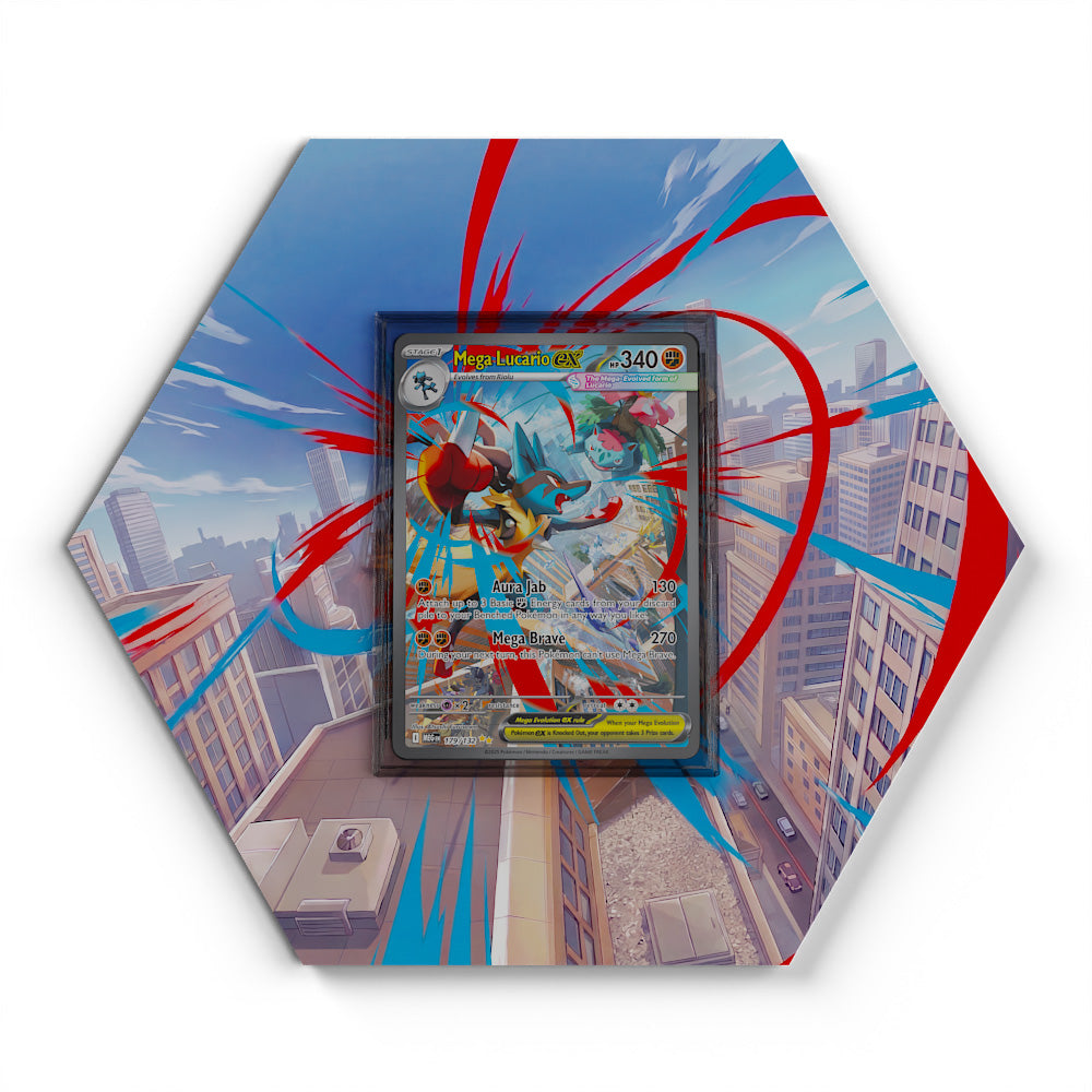 179/132 Mega Lucario EX - Extended Artwork Pokemon Card Display