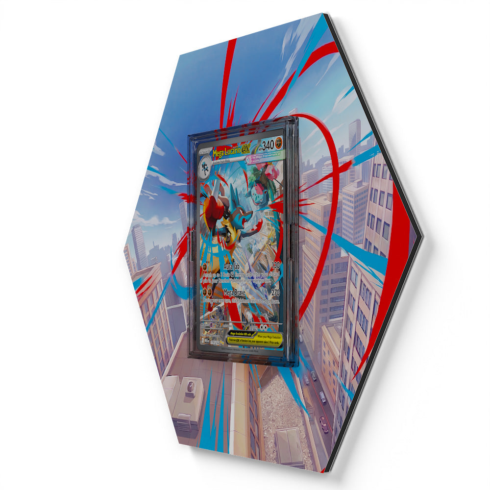179/132 Mega Lucario EX - Extended Artwork Pokemon Card Display