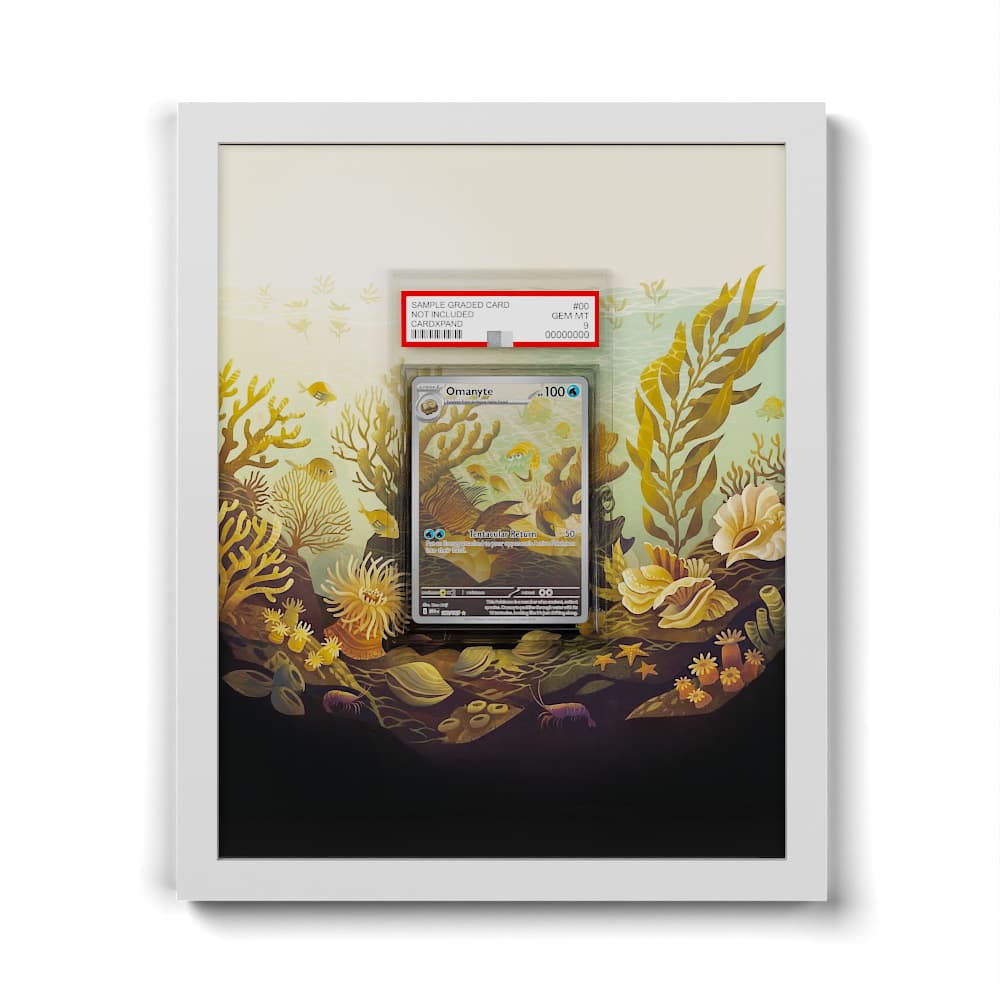 180 Omanyte - Extended Artwork Framed Pokemon Card Display