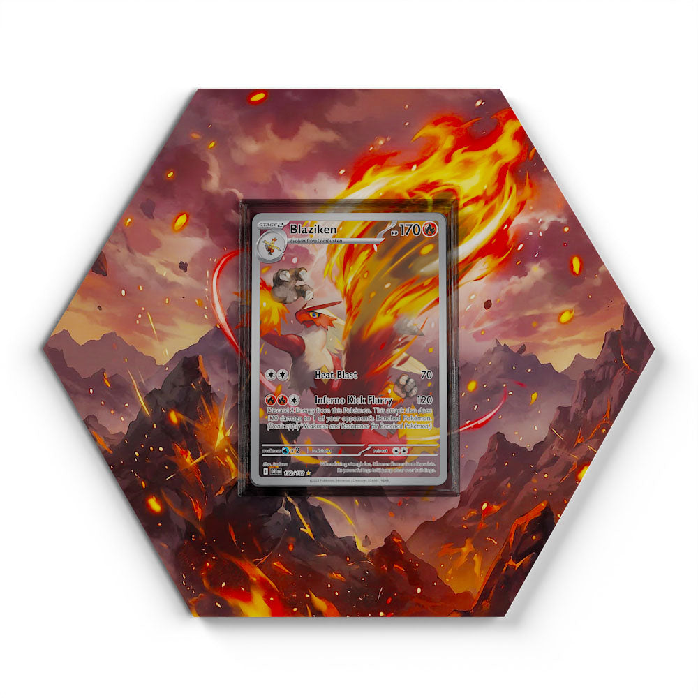 192/182 Blaziken - Extended Artwork Pokemon Card Display
