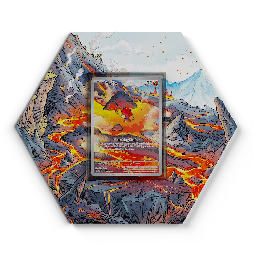 186/182 Magby - Extended Artwork Pokemon Card Display