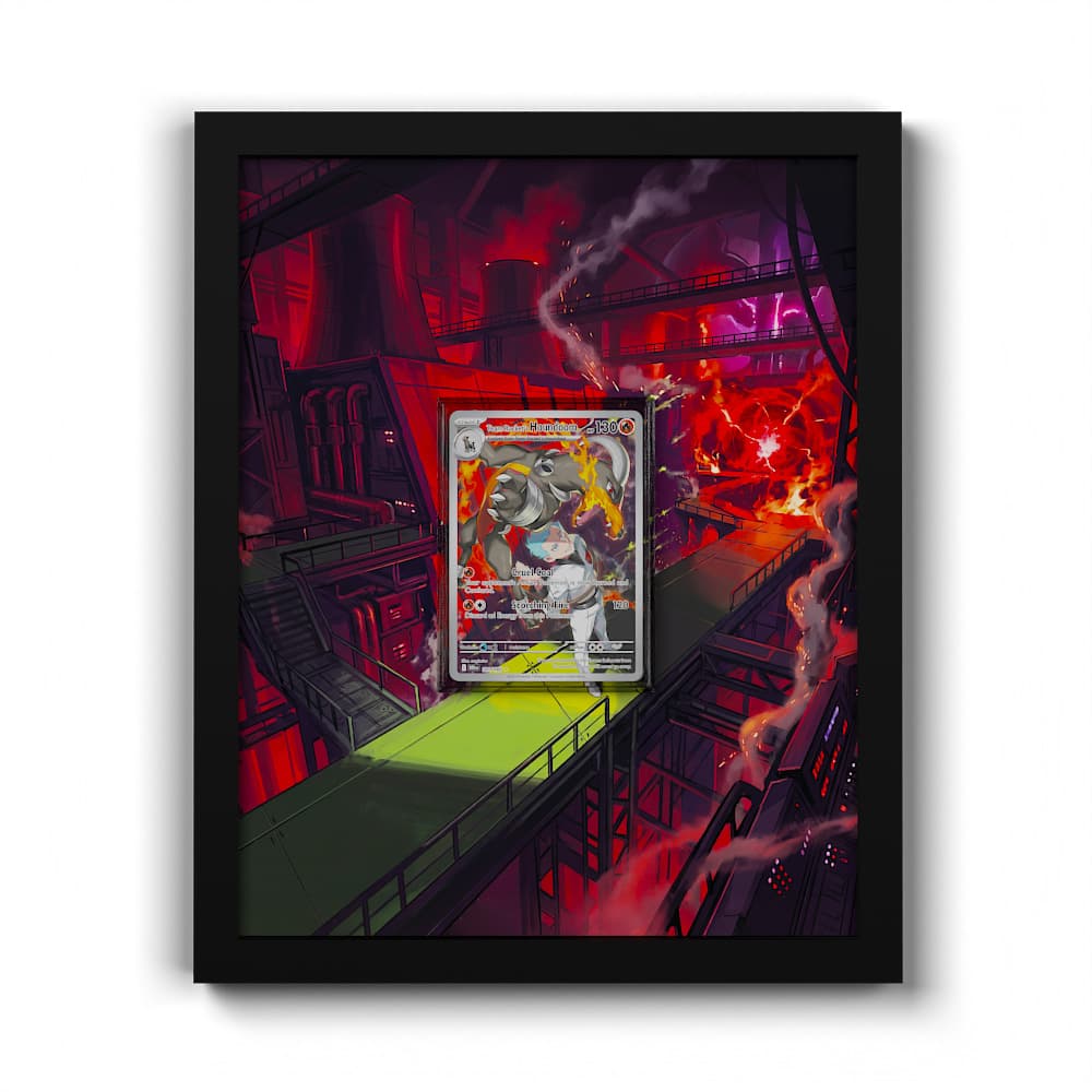 191/182 Team Rocket's Houndoom - Extended Artwork Framed Pokemon Card Display
