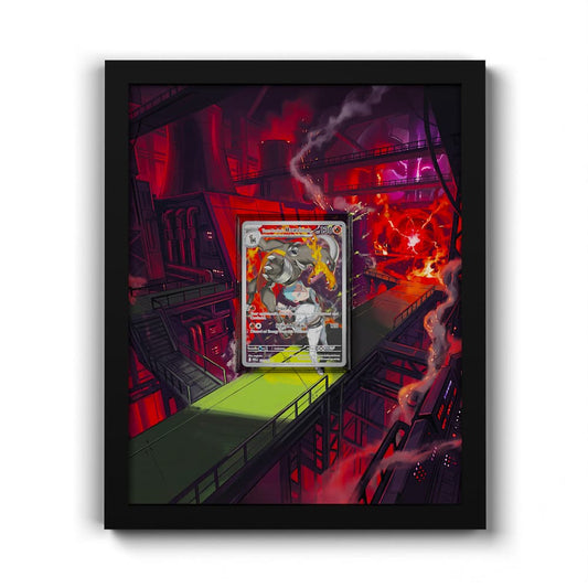 191/182 Team Rocket's Houndoom - Extended Artwork Framed Pokemon Card Display