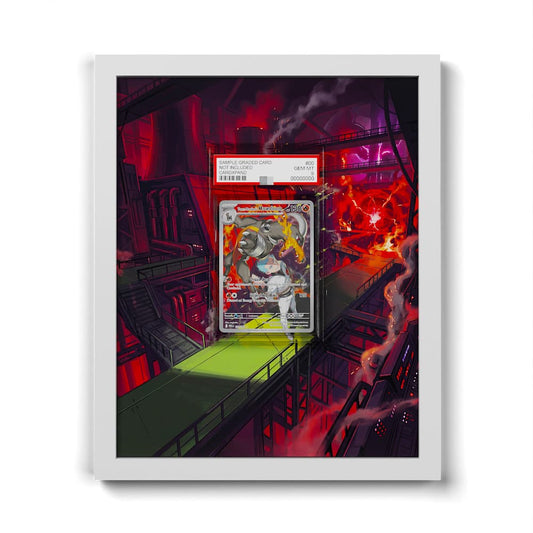 191/182 Team Rocket's Houndoom - Extended Artwork Framed Pokemon Card Display
