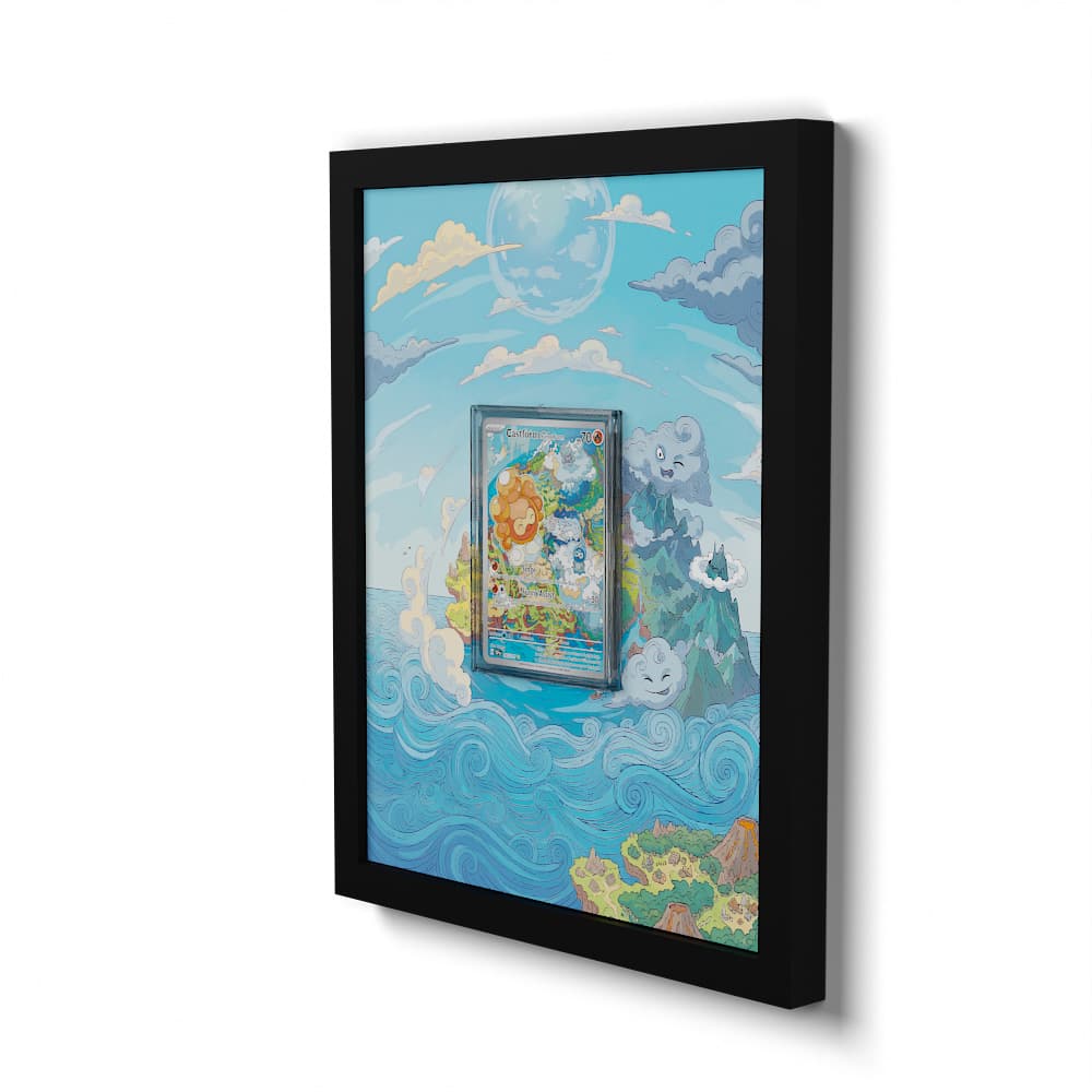 195 Castform Sunny Form - Extended Artwork Framed Pokemon Card Display