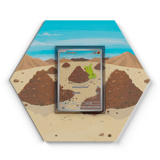 203/197 Larvitar - Extended Artwork Pokemon Card Display