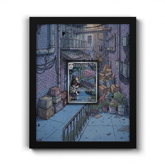 199/182 Team Rocket's Weezing - Extended Artwork Framed Pokemon Card Display