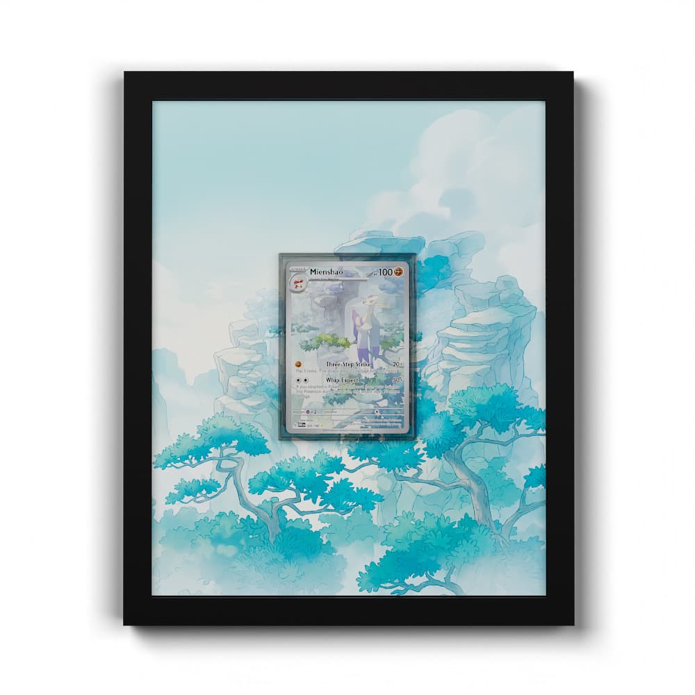 200/182 Mienshao - Extended Artwork Framed Pokemon Card Display