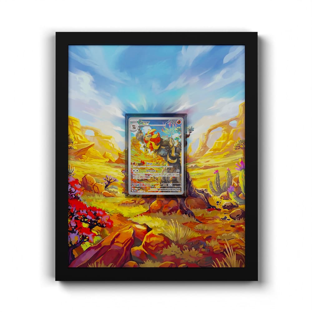 200/193 Pyroar - Extended Artwork Framed Pokemon Card Display