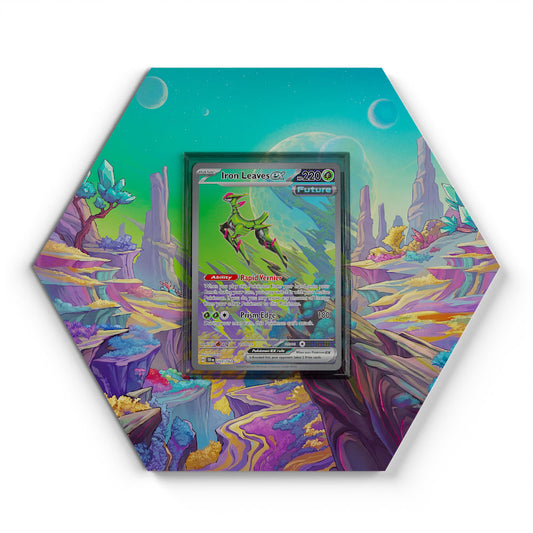 203/162 Iron Leaves EX - Extended Artwork Pokemon Card Display