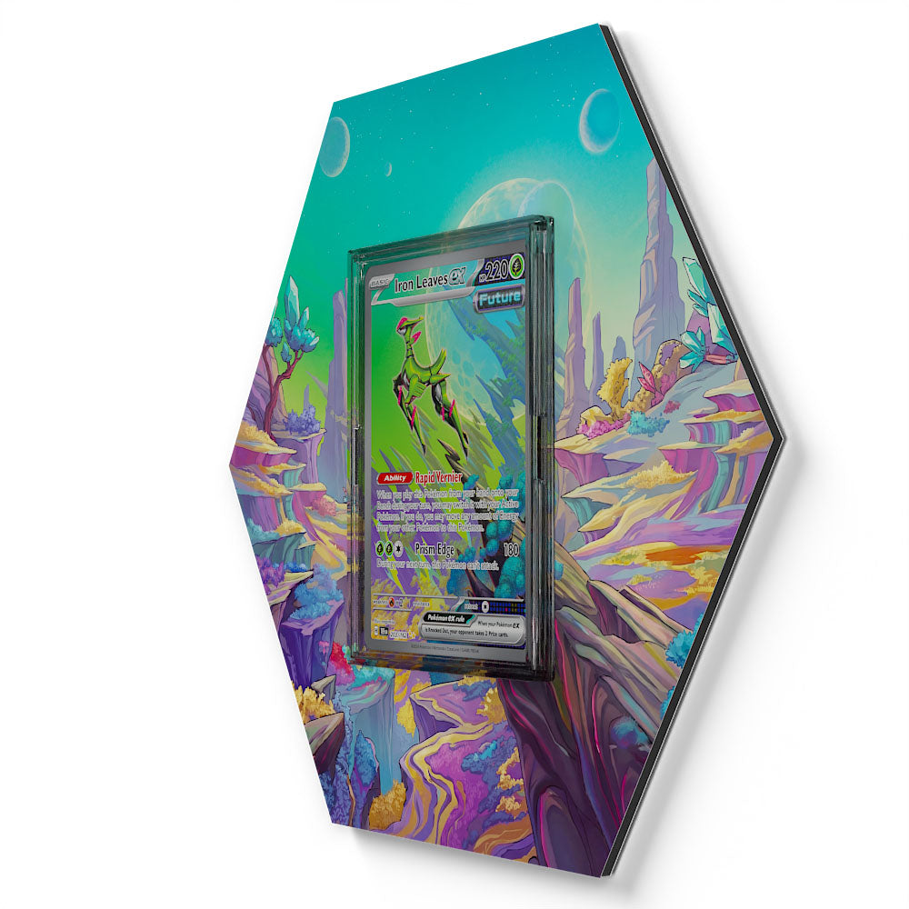 203/162 Iron Leaves EX - Extended Artwork Pokemon Card Display
