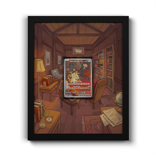 203 Team Rocket's Meowth - Extended Artwork Framed Pokemon Card Display