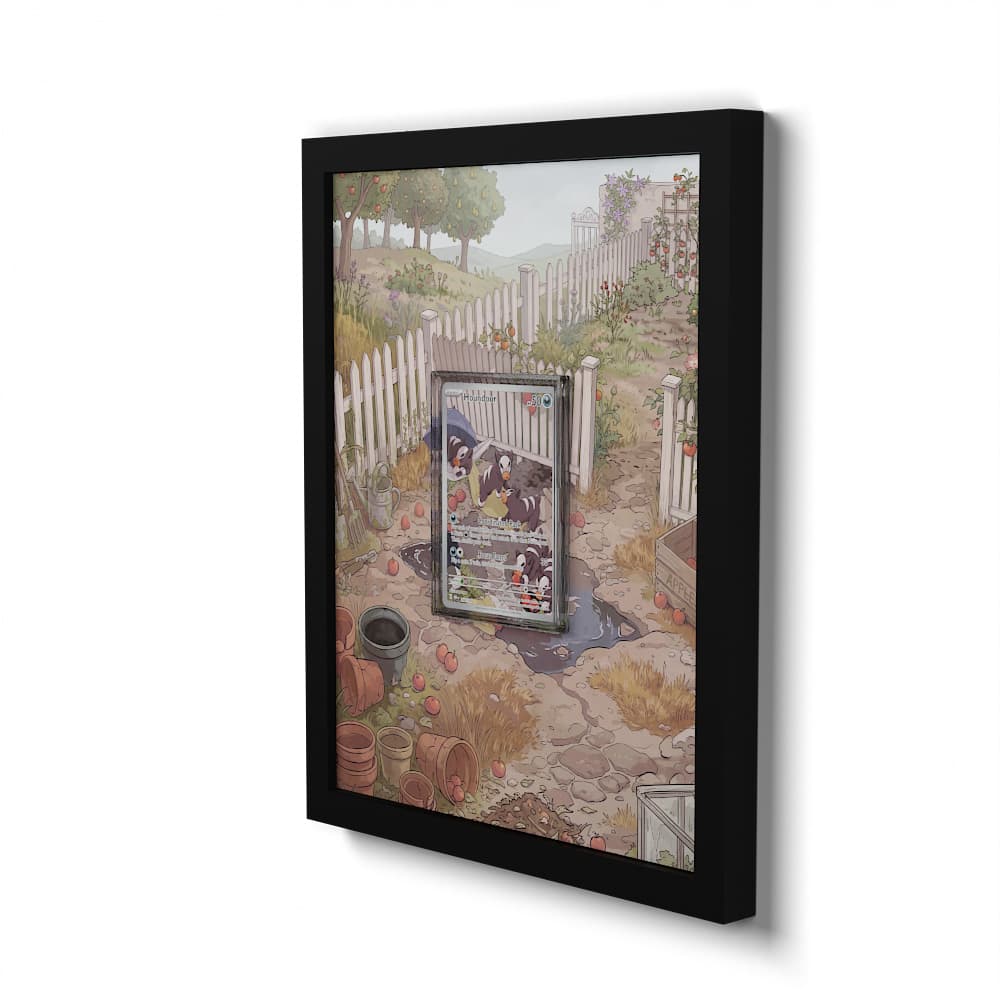 204 Houndour - Extended Artwork Framed Pokemon Card Display