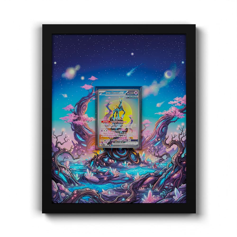 206 Iron Crown EX - Extended Artwork Framed Pokemon Card Display