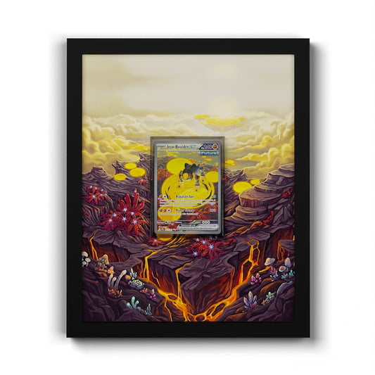 207 Iron Boulder EX - Extended Artwork Framed Pokemon Card Display