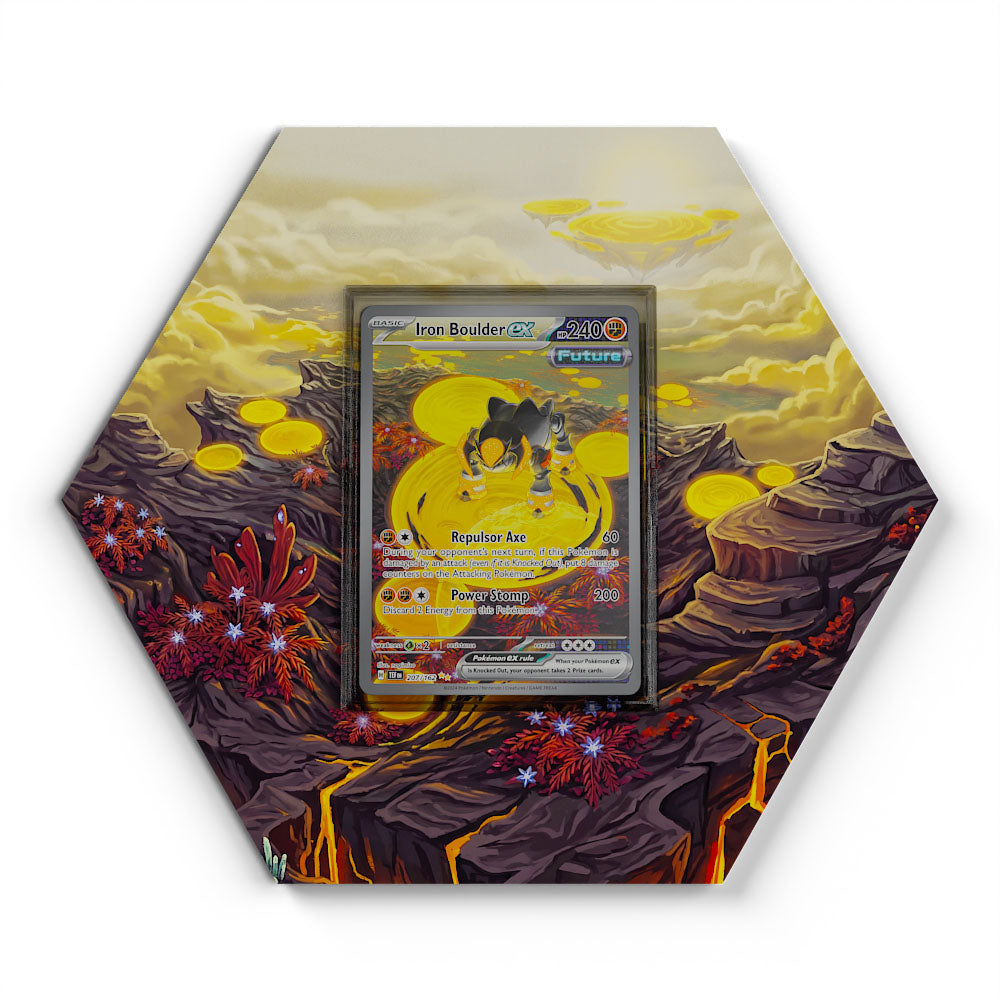 207/162 Iron Boulder EX - Extended Artwork Pokemon Card Display