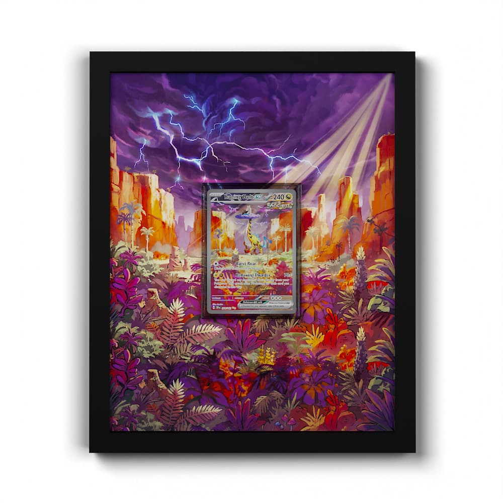 208 Raging Bolt EX - Extended Artwork Framed Pokemon Card Display