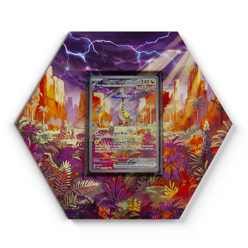 208/162 Raging Bolt EX - Extended Artwork Pokemon Card Display