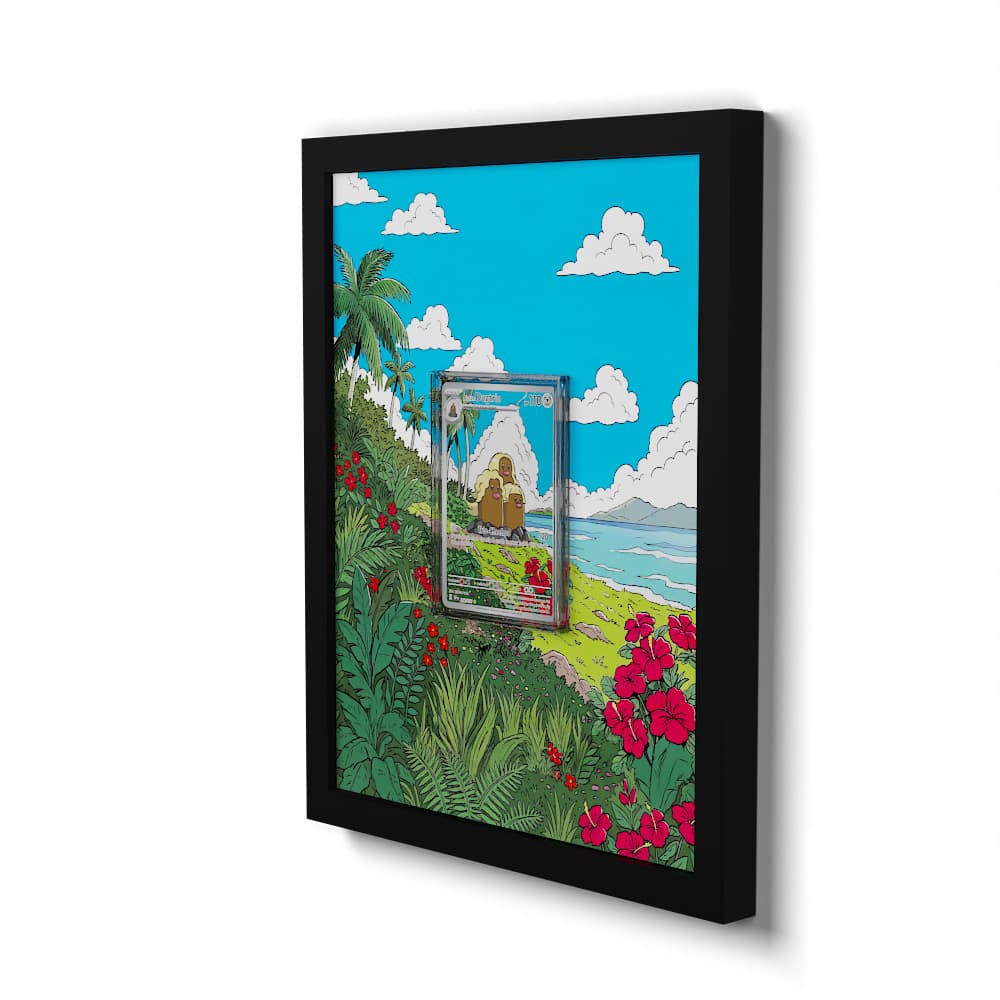 208 Alola Dugtrio - Extended Artwork Framed Pokemon Card Display
