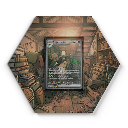 210/167 Sinistcha EX - Extended Artwork Pokemon Card Display
