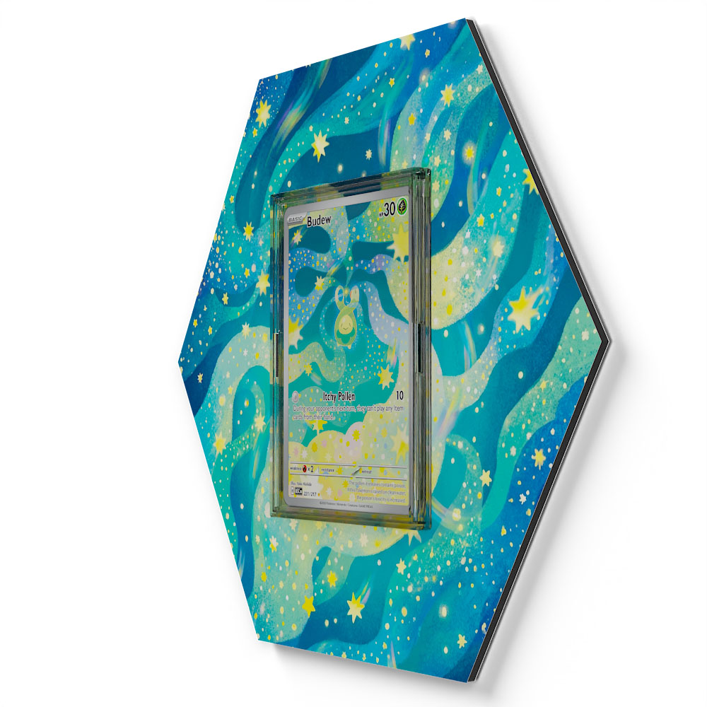 221/217 Budew - Extended Artwork Pokemon Card Display