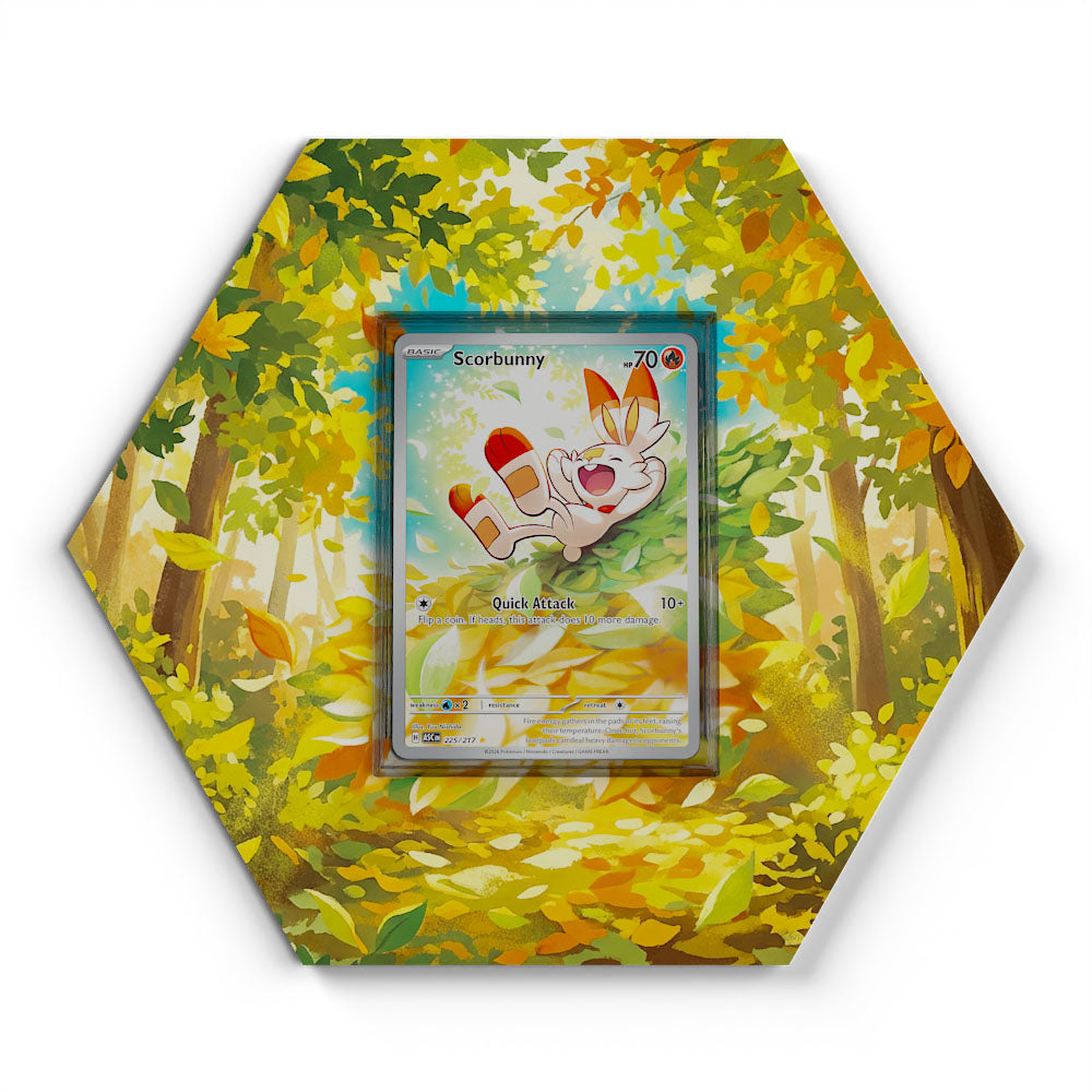 225/217 Scorbonny - Extended Artwork Pokemon Card Display