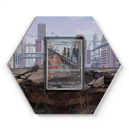 239/217 Team Rocket's Dugtrio - Extended Artwork Pokemon Card Display