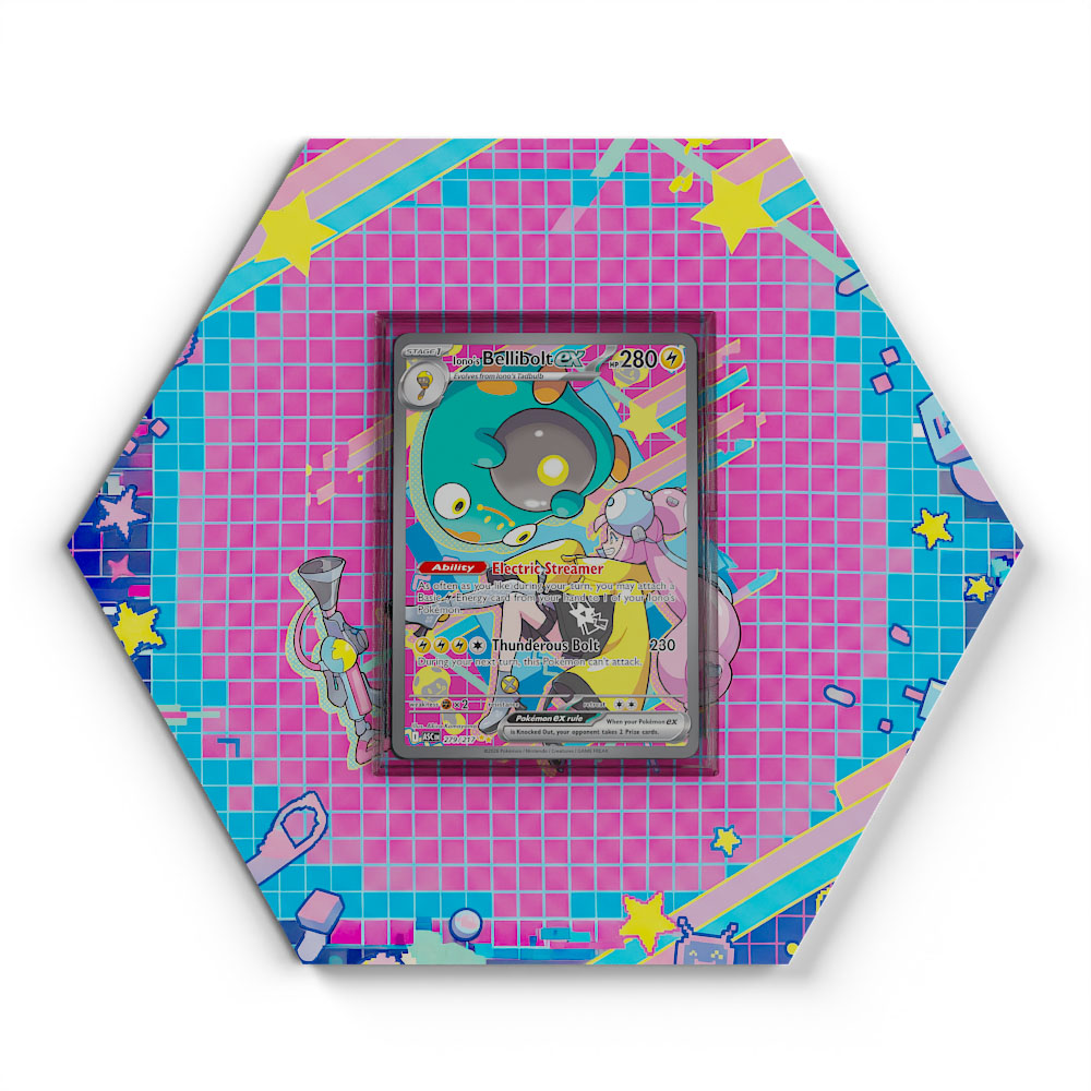 279/217 Iono's Bellibolt EX - Extended Artwork Pokemon Card Display