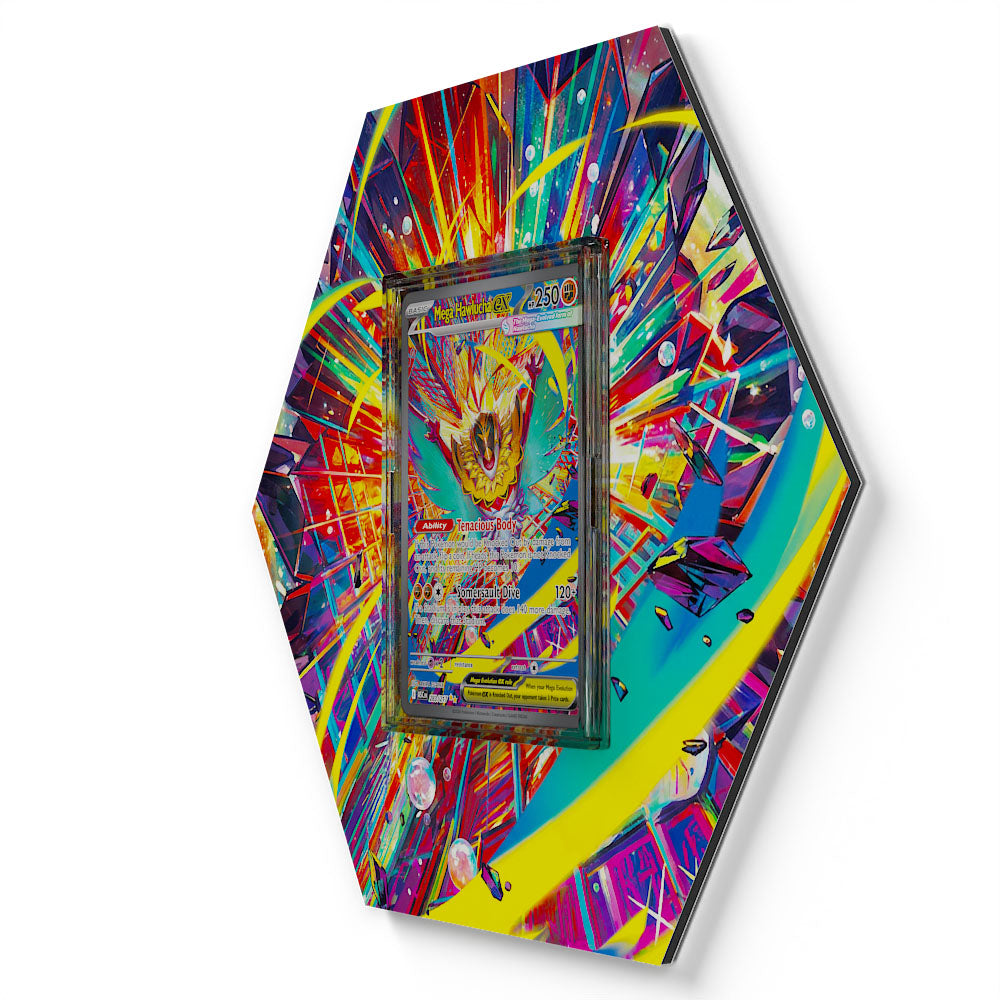 283/217 Mega Hawlucha EX - Extended Artwork Pokemon Card Display