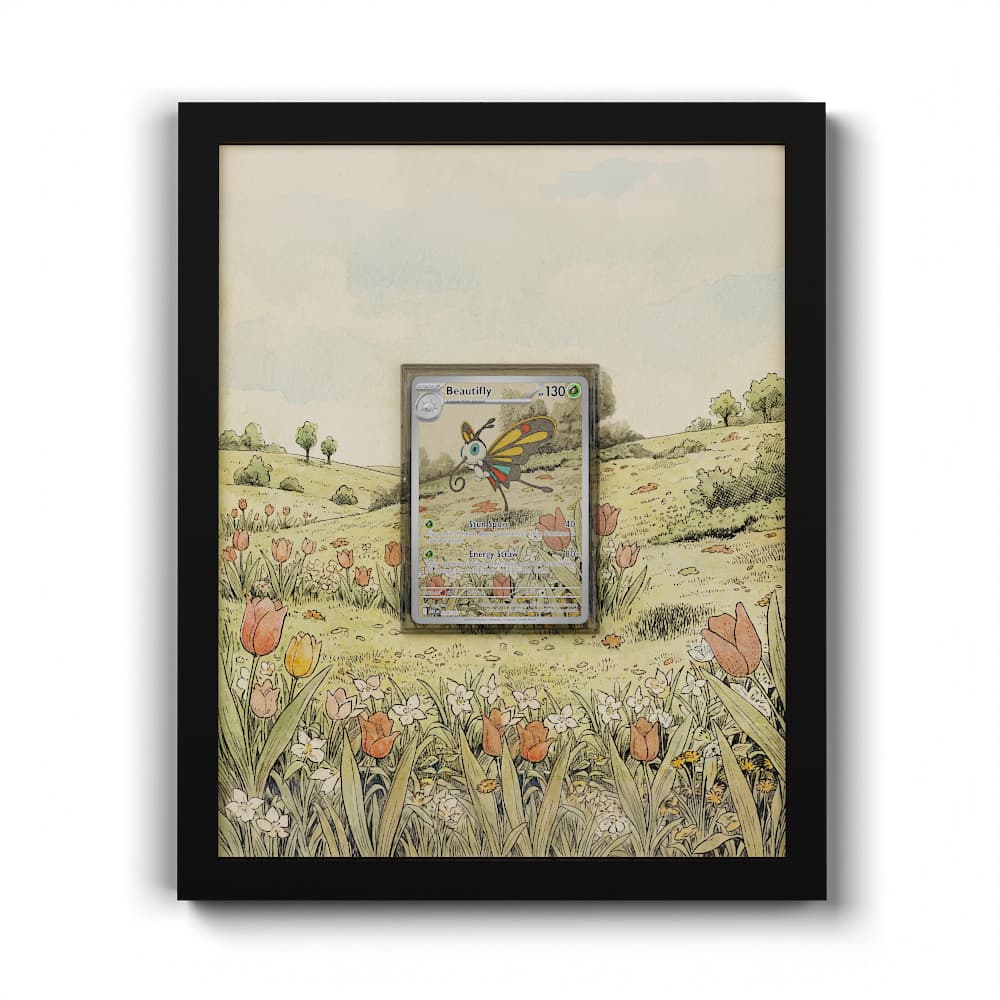 219 Beautifly - Extended Artwork Framed Pokemon Card Display