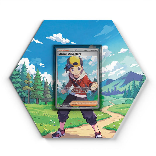 221/182 Ethan’s Adventure - Extended Artwork Pokemon Card Display