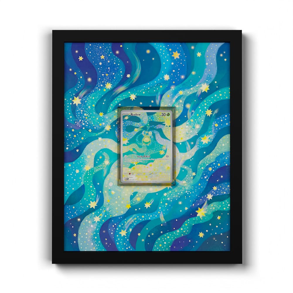 221 Budew - Extended Artwork Framed Pokemon Card Display