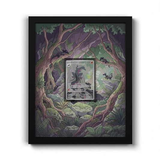 224 Salazzle - Extended Artwork Framed Pokemon Card Display