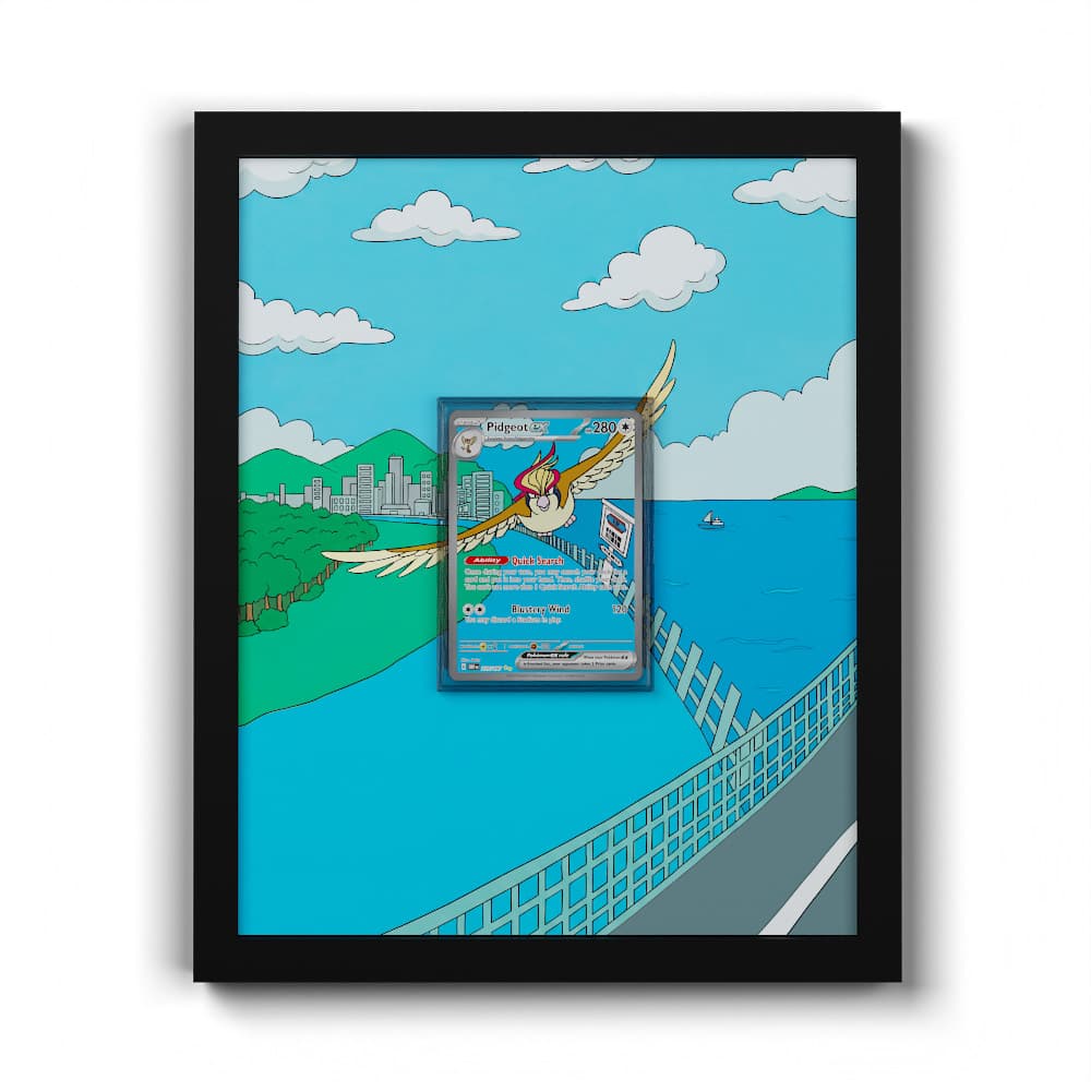 225 Pidgeot EX - Extended Artwork Framed Pokemon Card Display