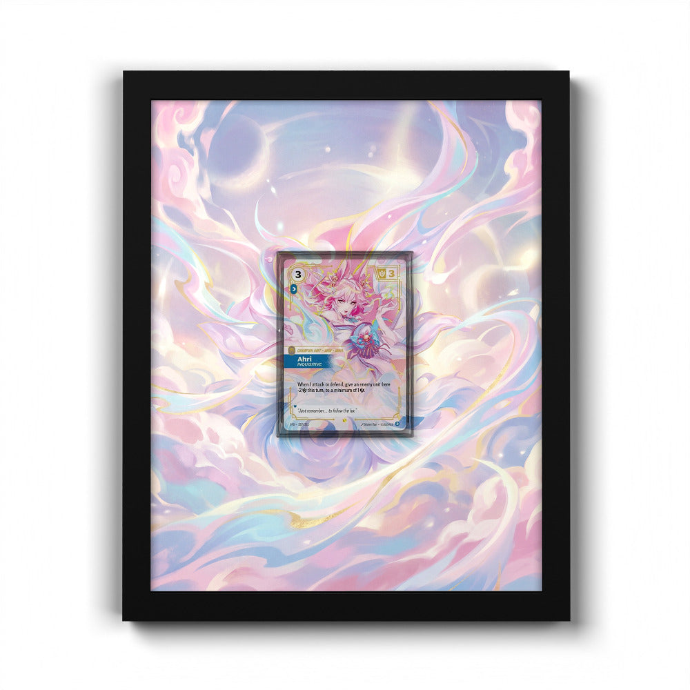 227/221 Ahri, Inquisitive (Overnumbered) - Spiritforged - Extended Artwork Riftbound Card Frame